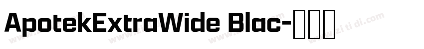 ApotekExtraWide Blac字体转换